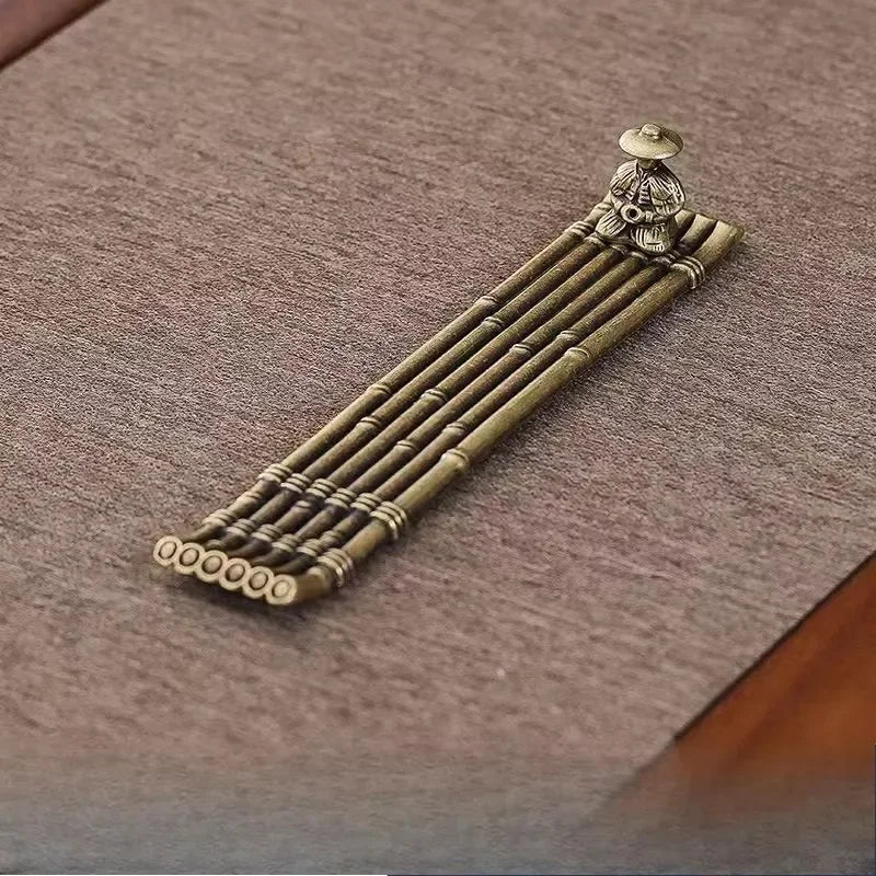 Porte-Encens Artisanal - Style Bambou et Pêcheur