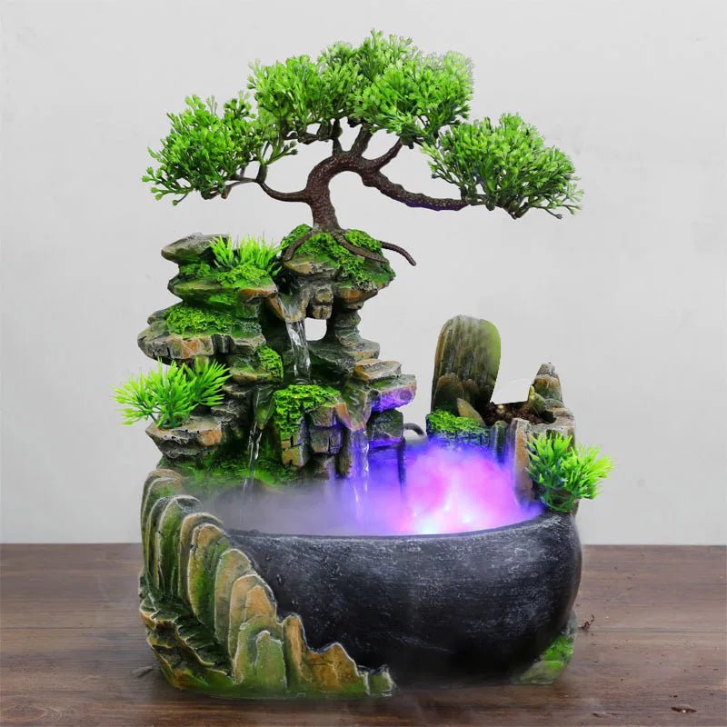 Fontaine Zen "Brumes de l'Olympe" - Cascade Artisanale & Brume Aromatique