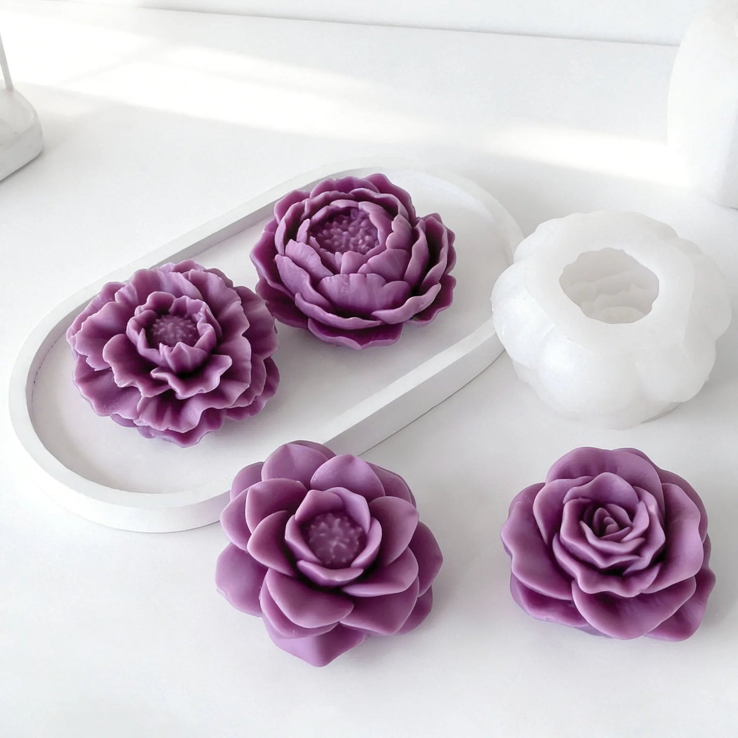 Moule à bougie - Forme Florale -